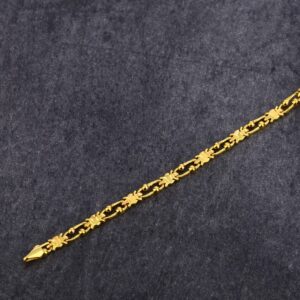 916 Gold Cz Fancy Plain Bracelet LPBR49
