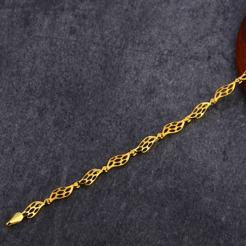 916 Gold Cz Exclusive Plain Bracelet LPBR50