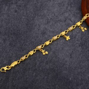 916 Gold Fancy Plain Bracelet LPBR57