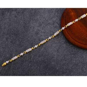 22kt Gold CZ Hallmark Plain Bracelet LPBR47