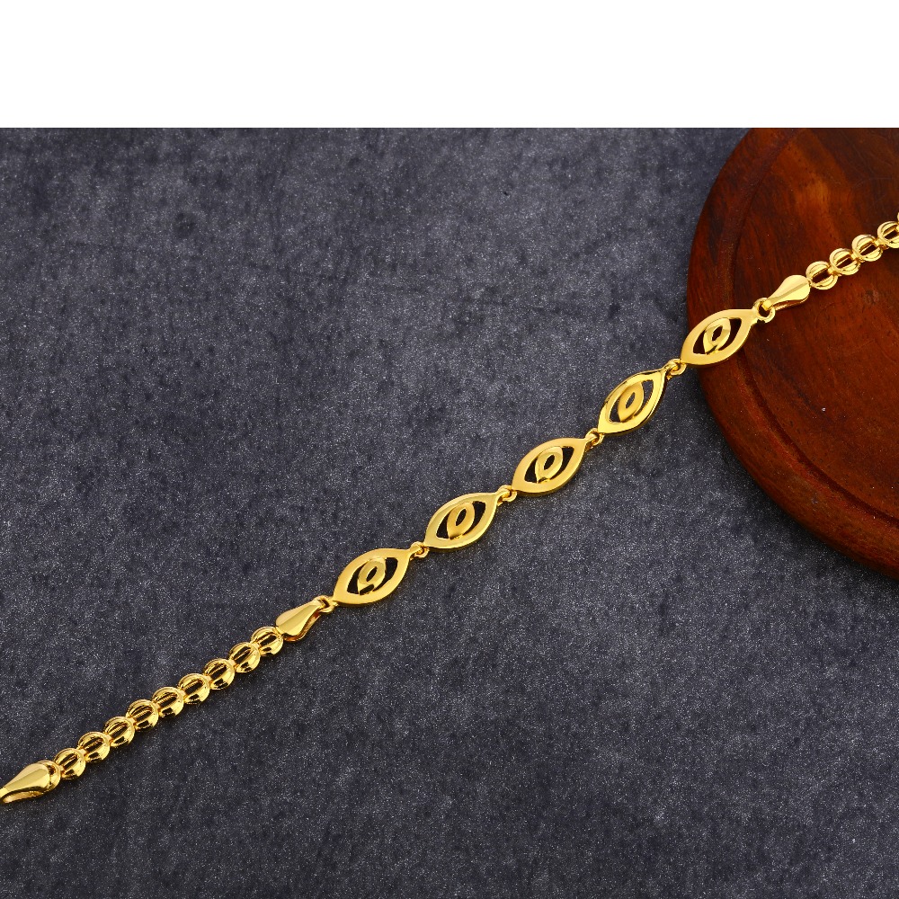 916 Gold Stylish Hallmark Plain Bracelet LPBR41