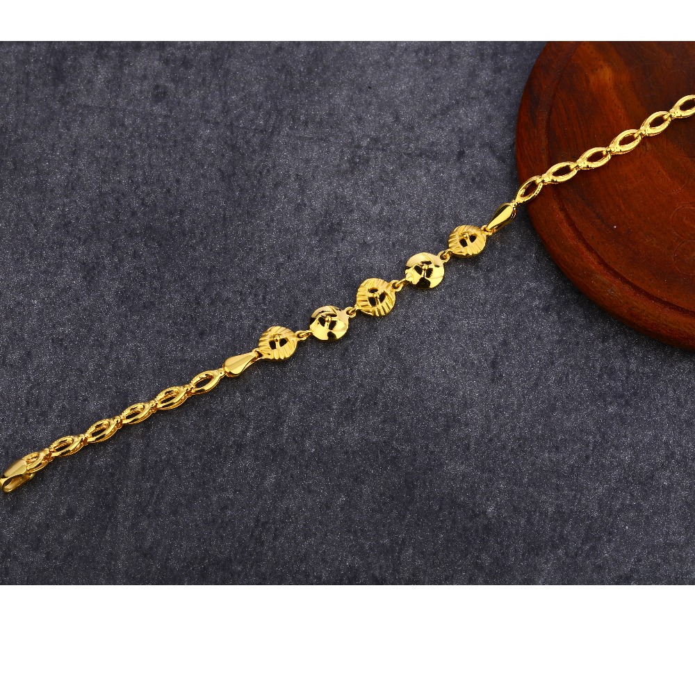 916 Gold  Hallmark Plain Bracelet LPBR36