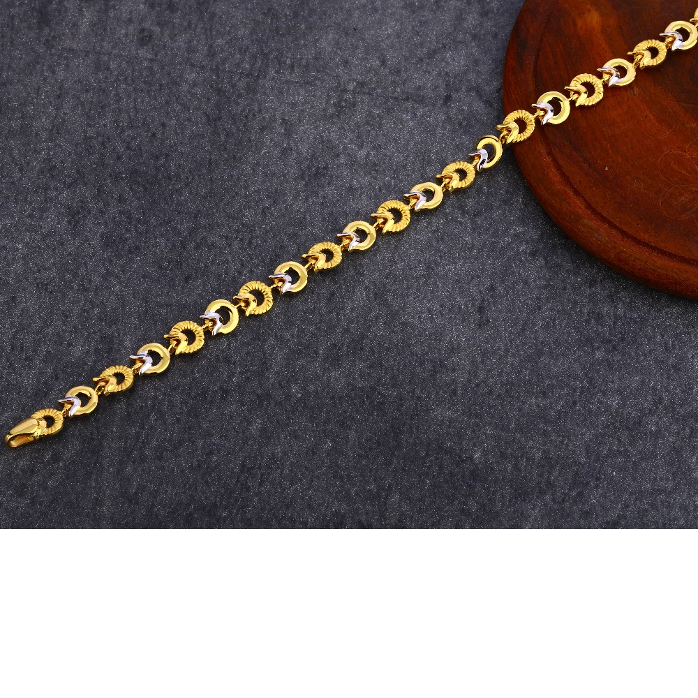 916 Gold Ladies Stylish Plain Bracelet LPBR34