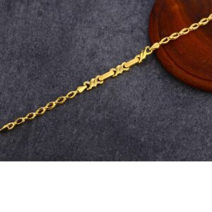 916 Gold Ladies Fancy Plain Bracelet LPBR33