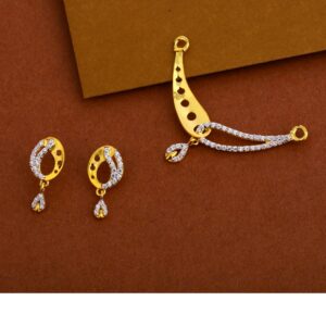 916 Gold Cz Mangalsutra Gorgeous Pendant Set MP261