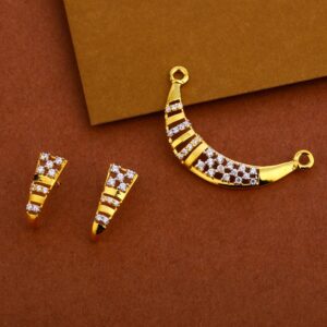 916 Cz Mangalsutra Hallmark Delicate Pendant Set MP257