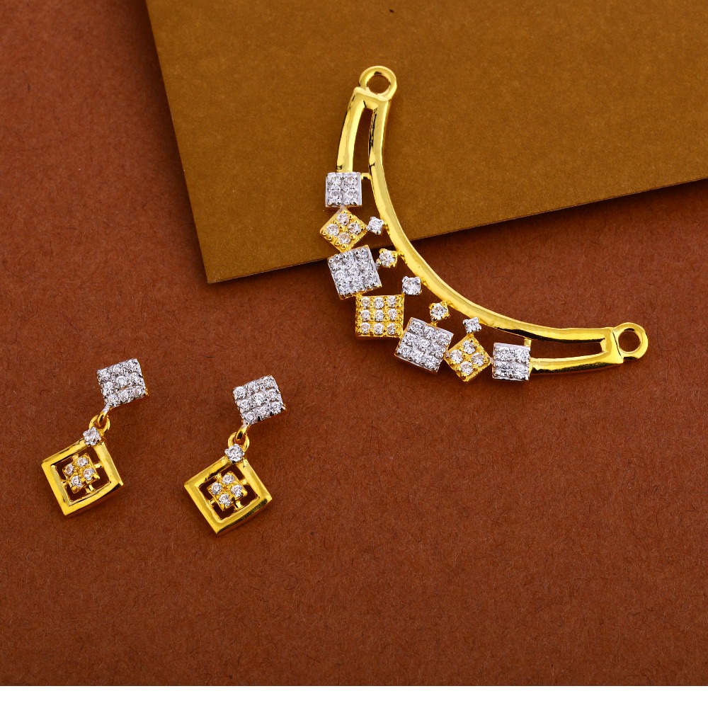 916 Cz Mangalsutra Hallmark Gorgeous Pendant Set MP251