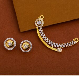 22kt Gold cz Designer Mangalsutra Pendant Set MP243