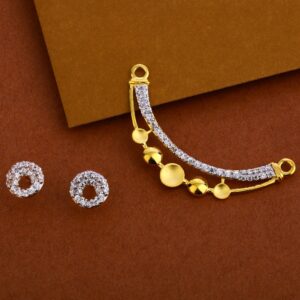 22kt Gold cz Mangalsutra Pendant Set MP241