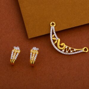 22kt Gold cz Delicate Mangalsutra Pendant Set MP239