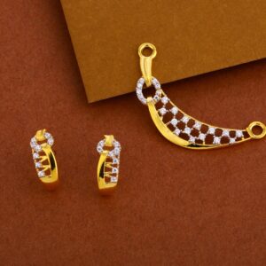 22kt Gold cz Gorgeous Mangalsutra Pendant Set MP238