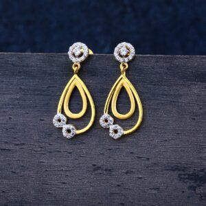 22kt gold cz ladies earring  lje13