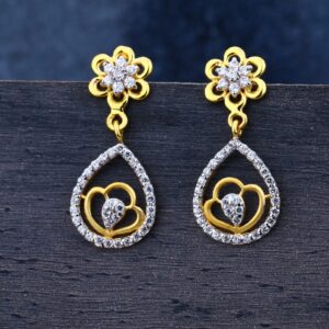 22KT Gold CZ Ladies Earring  LJE132