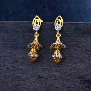 916  Gold CZ Classic Earring Jhummar LJE137