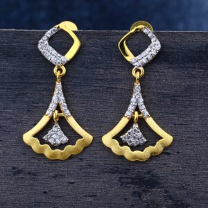 916 Gold Women's CZ Earring Jhummar LJE144