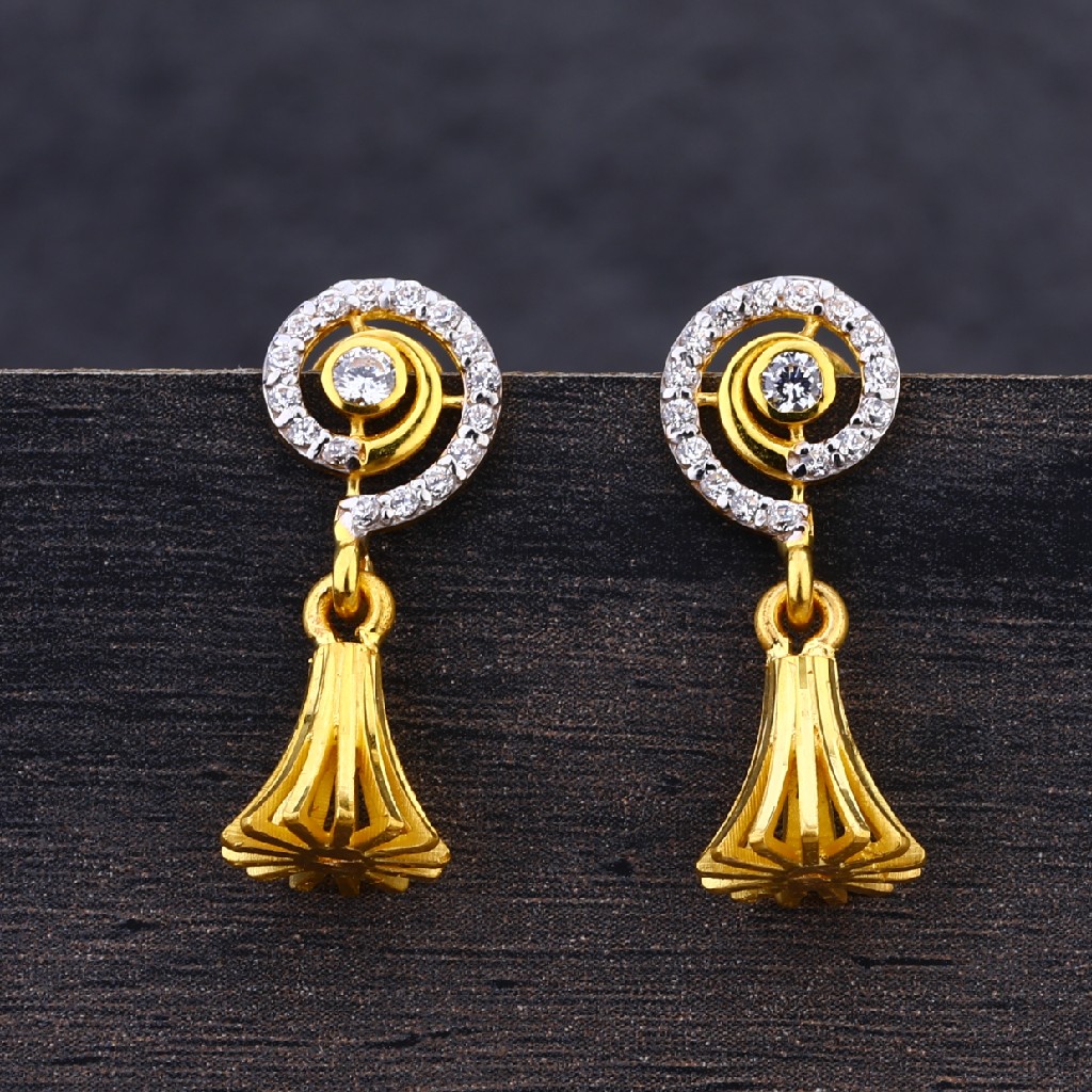 916 Gold Hallmark Ladies Earring Jhummar LJE200
