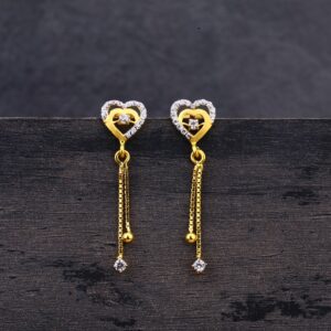 22CT Gold Hallmark Fancy Ladies Earring LJE210