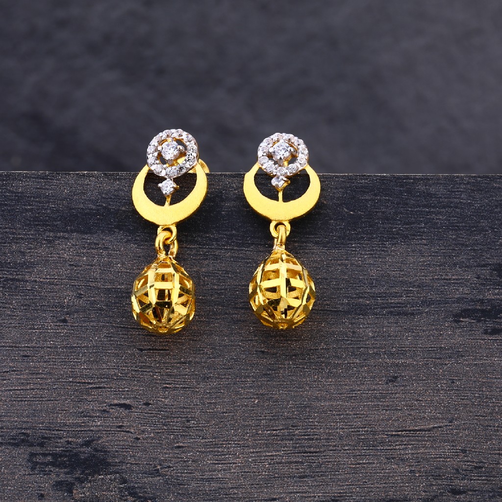 22CT Gold Hallmark Exclusive ladies Earring LJE211