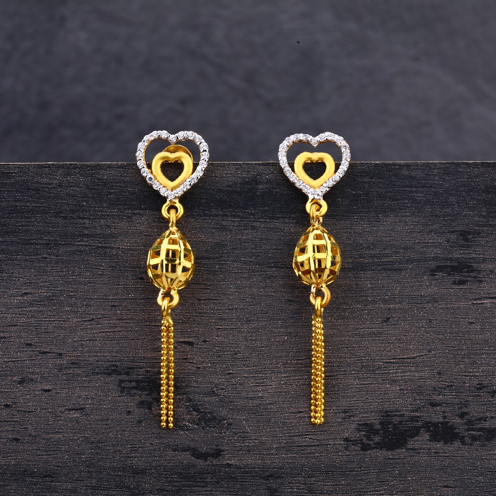 22CT Gold Hallmark Designer ladies Earring LJE212
