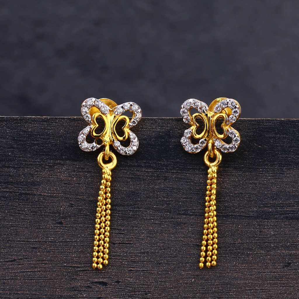 22CT Gold Hallmark ladies Earring LJE214