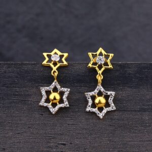 22Kt Gold Women's Star Shape Hallmark Earring LJE235