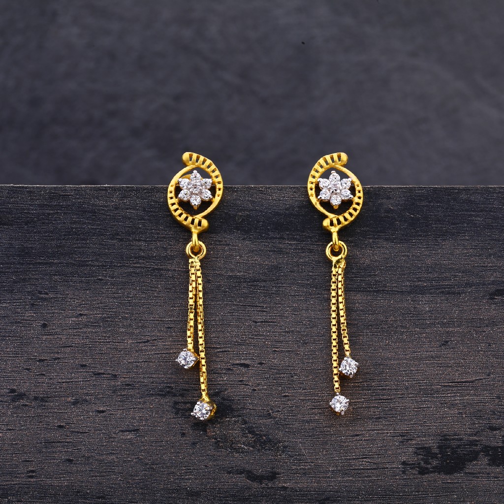 22Kt Gold Women's Fancy Hallmark Earring LJE236