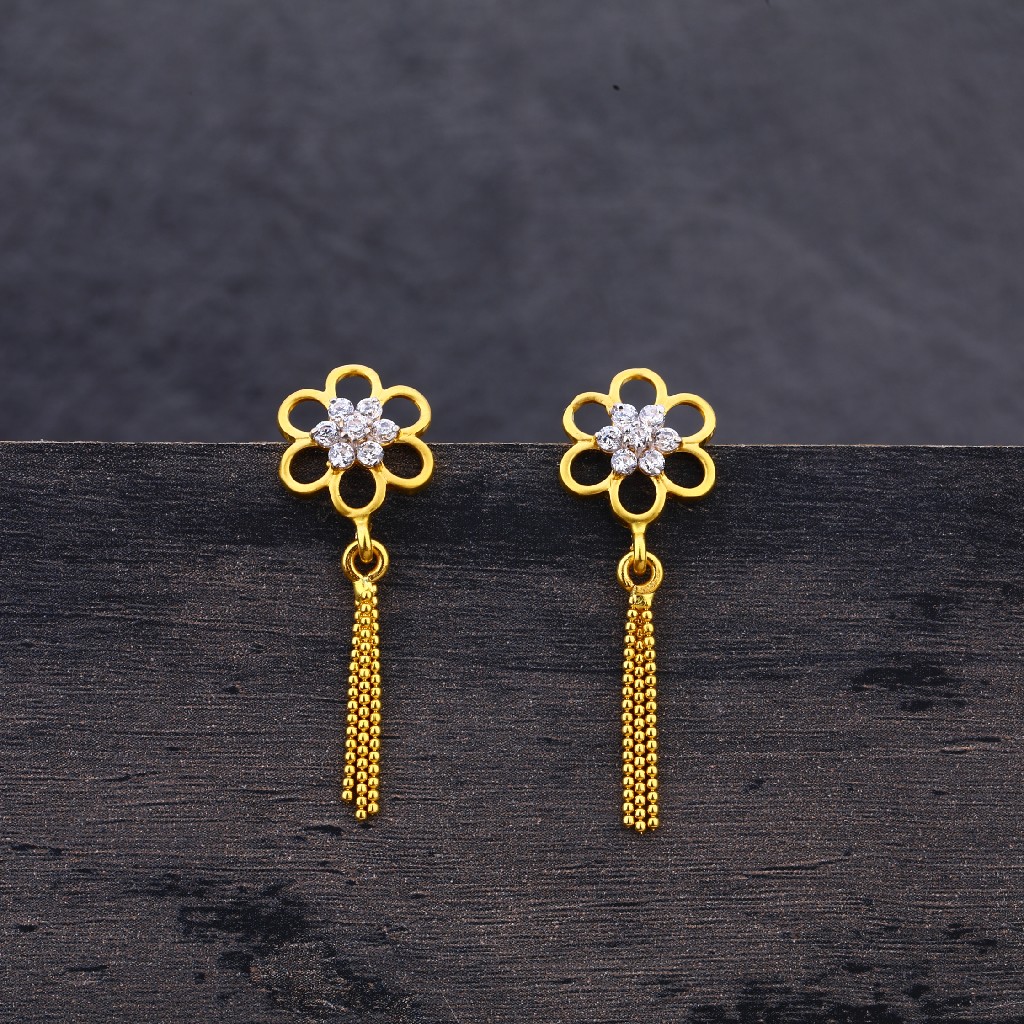 916 Gold Hallmark Stylish Earring Jhummar LJE246
