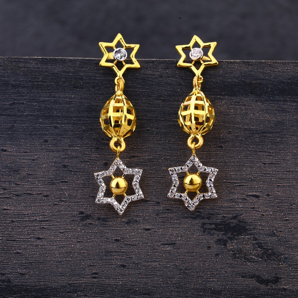 22Kt Gold Fancy Hallmark Earring LJE152