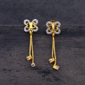 916 Gold HallmarkButterFly Design Jhummar Earring LJE181