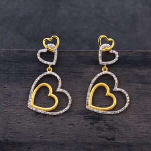 916 Gold Hallmark Heart Design Jhummar Earring LJE183