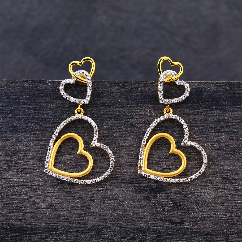 916 Gold Hallmark Heart Design Jhummar Earring LJE183