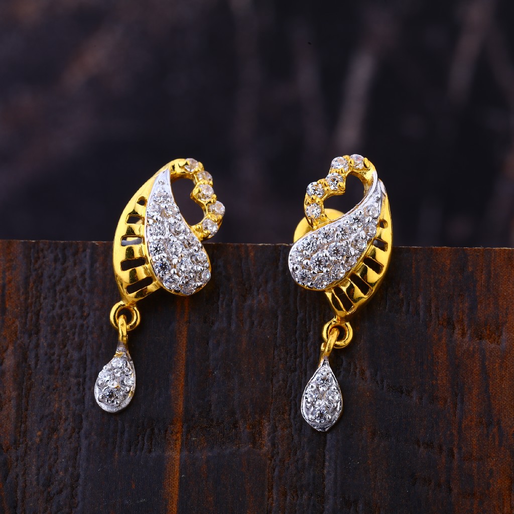 916 Gold Cz Designer  Earring LFE332