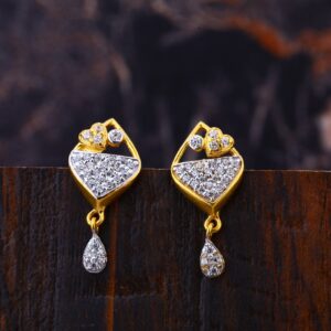 916 Gold Cz Classic  Earring LFE331