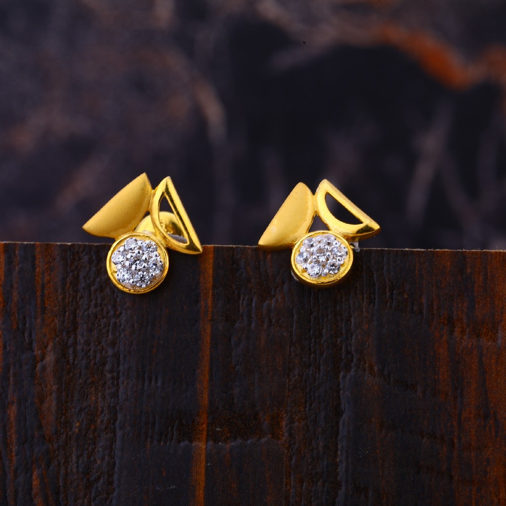 22KT Diamond Stylish  Hallmark Earring LFE329