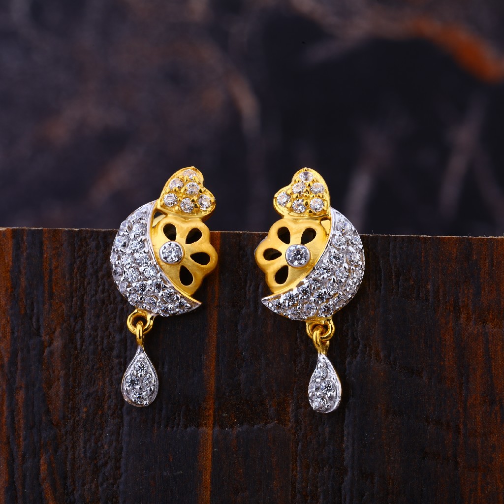22KT Diamond Fancy  Hallmark Earring LFE328