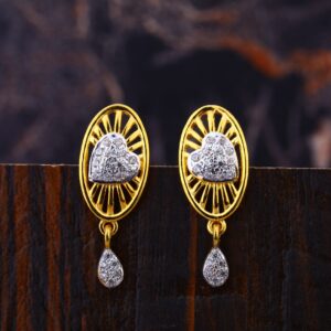 22KT Gold Stylish Women's Cz  Earring LFE321