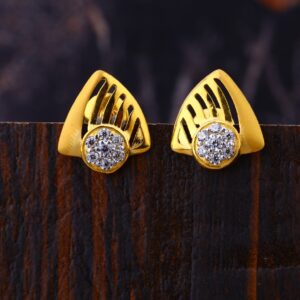 22KT Gold Classic Women's Cz  Earring LFE317