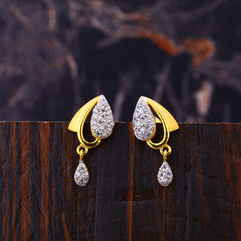 22KT Gold Women's Hallmark  Earring LFE314