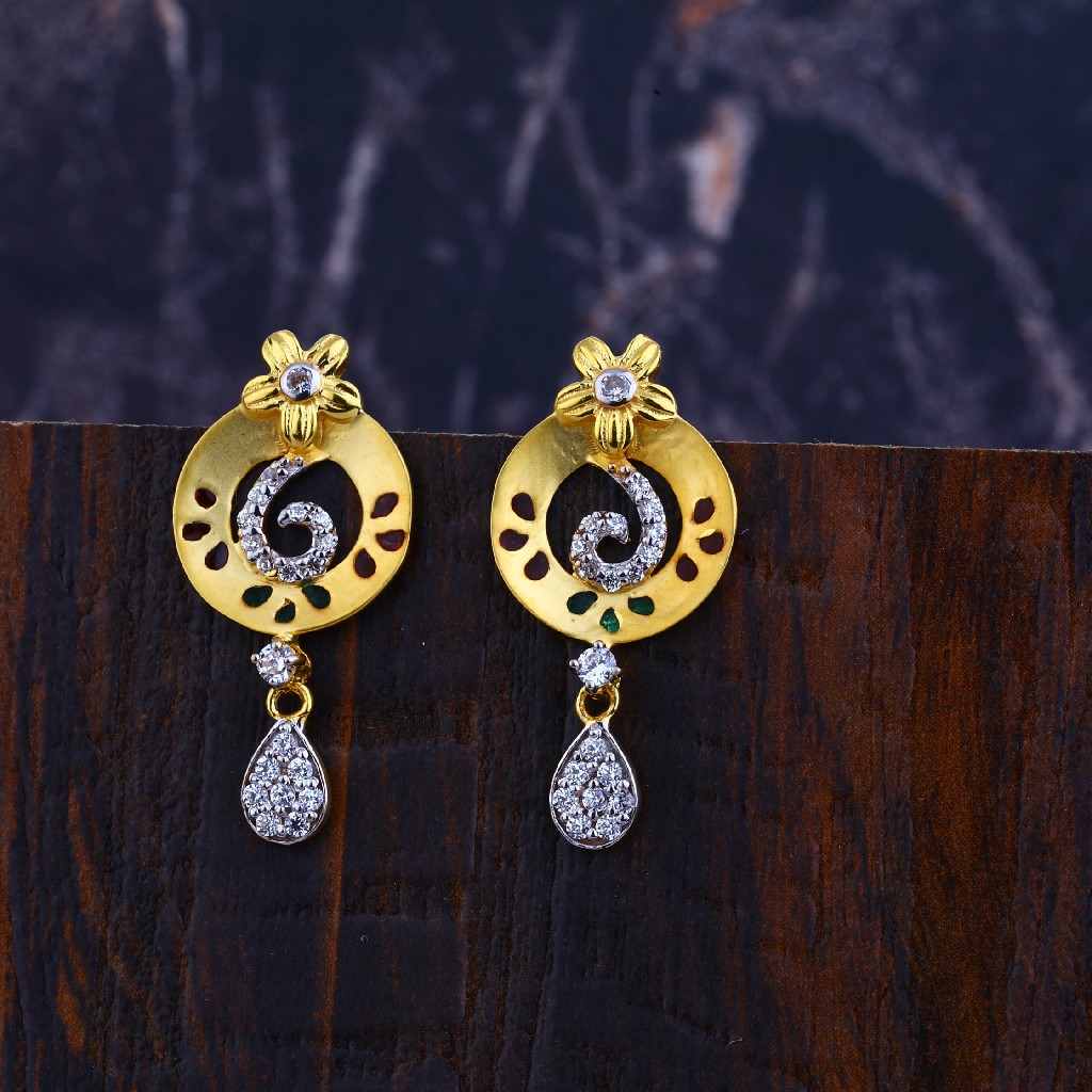 916 Gold Hallmark Exclusive Women's Earring LFE292