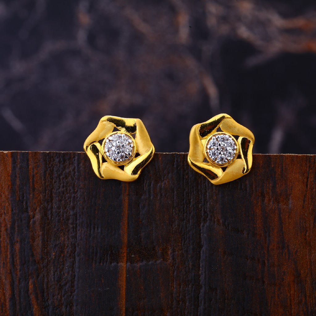 916 Gold Women's Earring LFE345