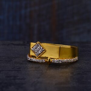 916 Gold Cz Mens Designer  Ring MR536