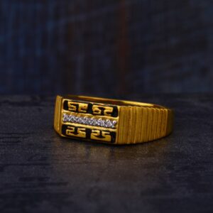 916 Gold Cz Mens Classic Ring MR535