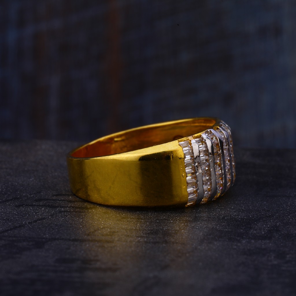 22ct gold mens ring mr551p - Image 5
