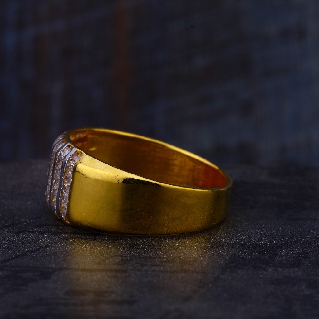 22ct gold mens ring mr551p - Image 3