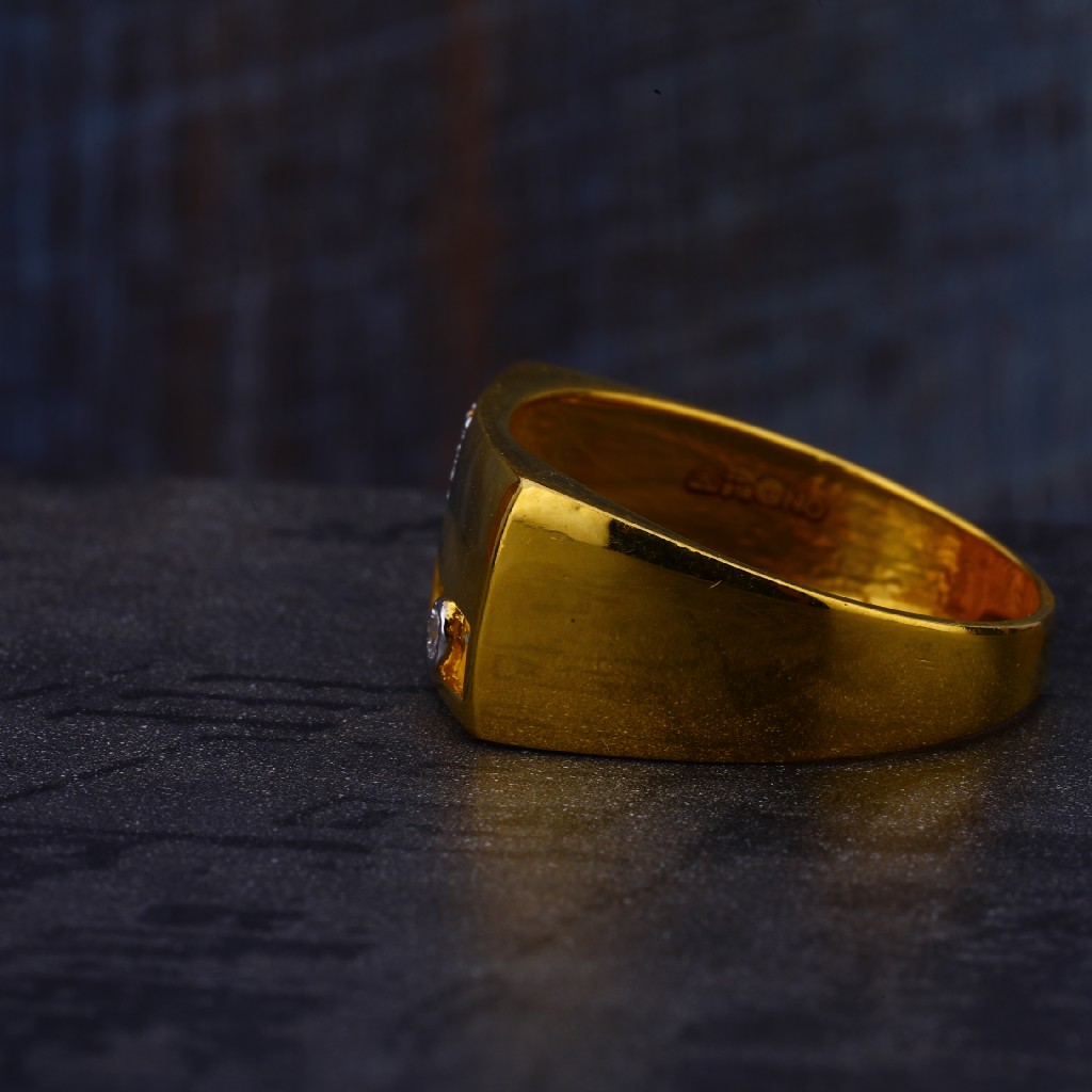 916 Gold Mens Fancy Ring MR567 - Image 2