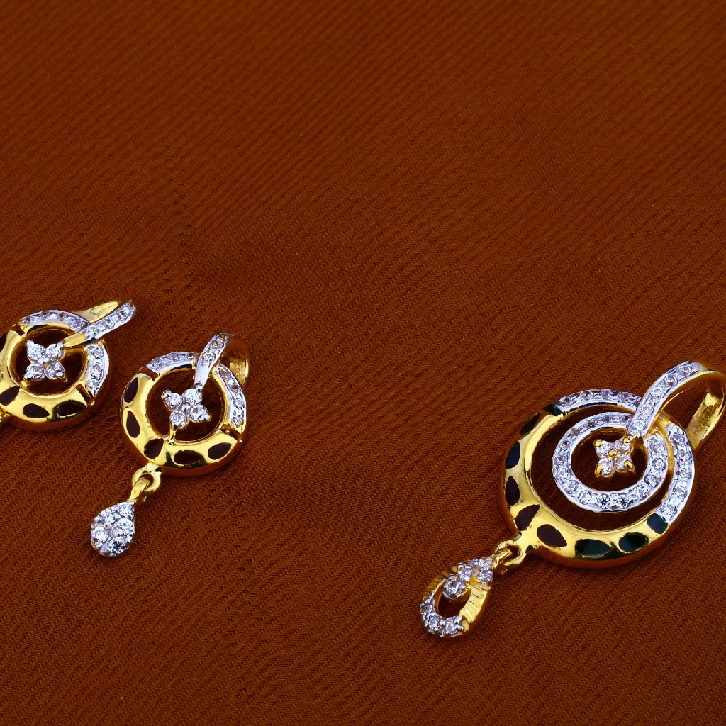916 Gold Classic Pendant Set FPS88 - Image 2