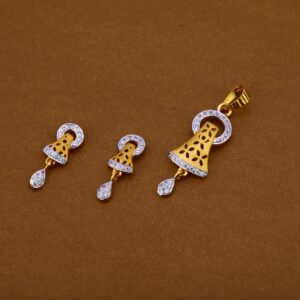 22CT Cz Ladies Classic Pendant Set FPS191