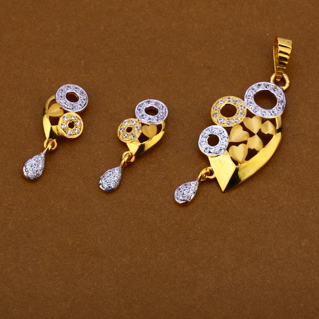 22CT Cz Ladies Pendant Set FPS192
