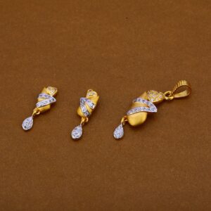 22CT Cz Stylish Hallmark Pendant Set FPS193