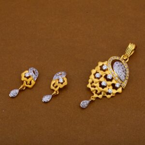 22CT Cz Classic Hallmark Pendant Set FPS202